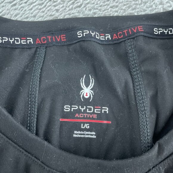 Spyder Active Black Long-Sleeve Performance Shirt L Nylon Blend NWOT 5756 - Picture 3 of 7